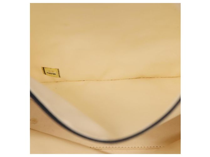 CHANEL Bisy Linie Tote Bag aus Canvas Weiß CC Auth 145779 - Ansicht 18