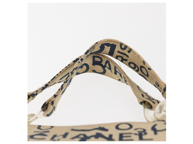 CHANEL Bisy Linie Tote Bag aus Canvas Weiß CC Auth 145779 - Ansicht 8