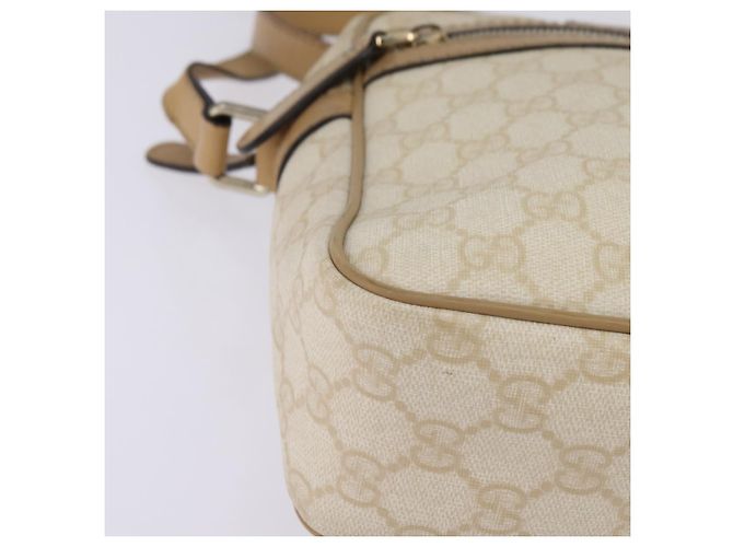 Gucci Borsa a Spalla GG Supreme PVC Beige Oro 233268 Auth gh908 D'oro - vista 10