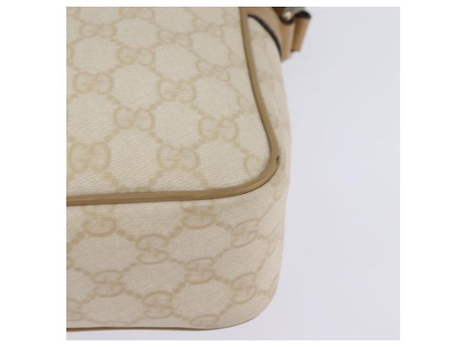 Gucci Borsa a Spalla GG Supreme PVC Beige Oro 233268 Auth gh908 D'oro - vista 11