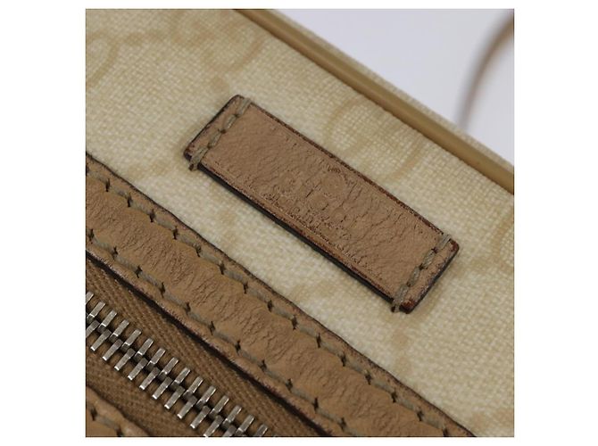 Gucci Borsa a Spalla GG Supreme PVC Beige Oro 233268 Auth gh908 D'oro - vista 14