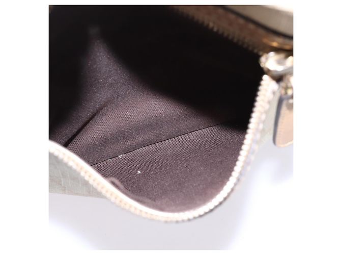 Gucci Borsa a Spalla GG Supreme PVC Beige Oro 233268 Auth gh908 D'oro - vista 20