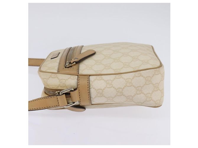 Gucci Borsa a Spalla GG Supreme PVC Beige Oro 233268 Auth gh908 D'oro - vista 4