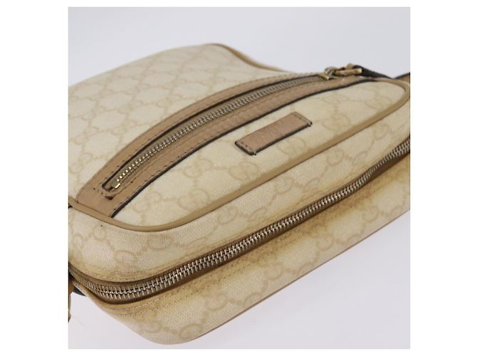 Gucci Borsa a Spalla GG Supreme PVC Beige Oro 233268 Auth gh908 D'oro - vista 6