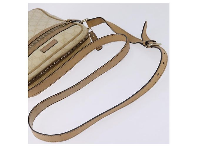 Gucci Borsa a Spalla GG Supreme PVC Beige Oro 233268 Auth gh908 D'oro - vista 7