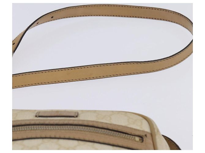 Gucci Borsa a Spalla GG Supreme PVC Beige Oro 233268 Auth gh908 D'oro - vista 8