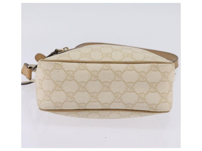 Gucci Borsa a Spalla GG Supreme PVC Beige Oro 233268 Auth gh908 D'oro - vista 9