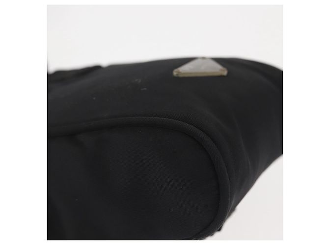 PRADA Schultertasche Nylon Schwarz Silber Authentisch 143276 - Ansicht 16
