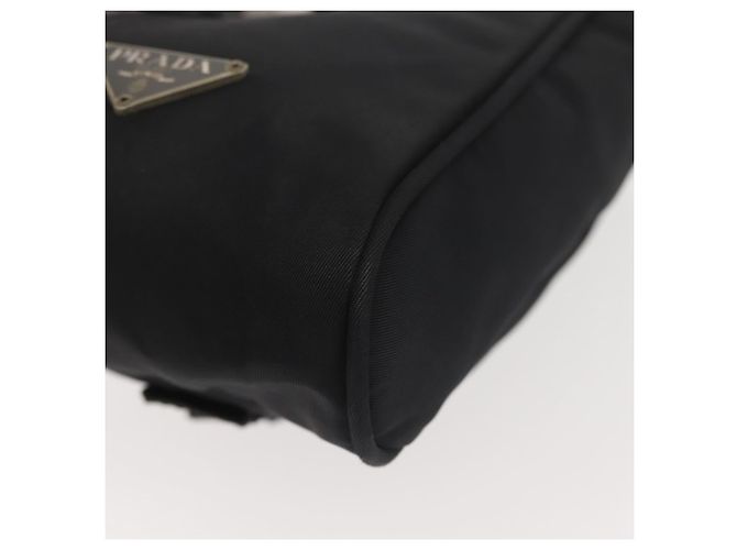 PRADA Schultertasche Nylon Schwarz Silber Authentisch 143276 - Ansicht 17