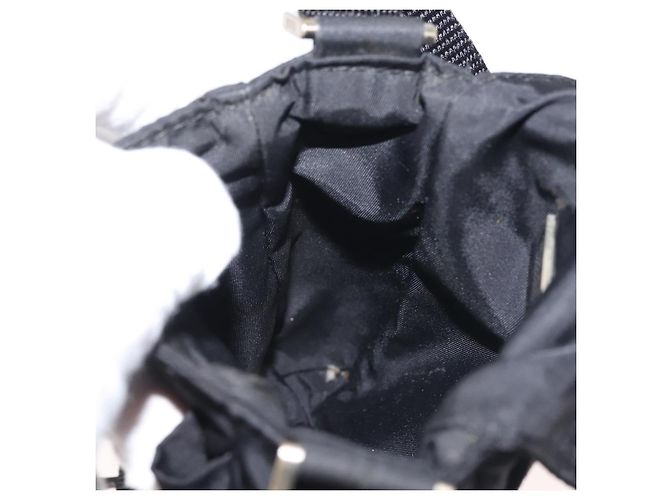 PRADA Schultertasche Nylon Schwarz Silber Authentisch 143276 - Ansicht 20