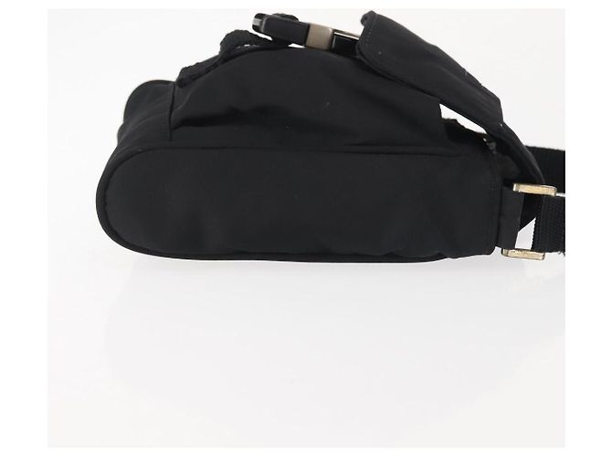 PRADA Schultertasche Nylon Schwarz Silber Authentisch 143276 - Ansicht 3