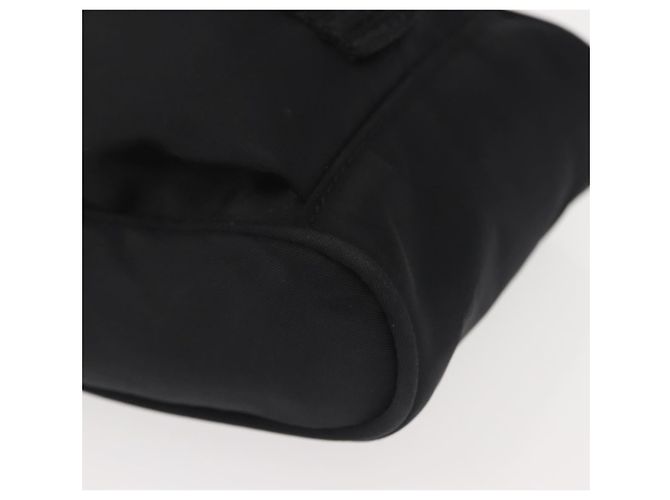PRADA Schultertasche Nylon Schwarz Silber Authentisch 143276 - Ansicht 8