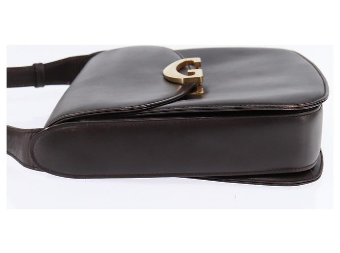 Gucci Borsa a Spalla in Pelle Marrone Oro Auth BA6440 D'oro - vista 3