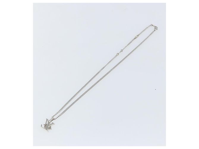 COLLANA Monogram Row in metallo Argento LOUIS VUITTON M02254 LV Auth 143366 - vista 10