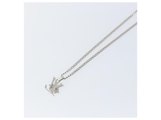 COLLANA Monogram Row in metallo Argento LOUIS VUITTON M02254 LV Auth 143366 - vista 14