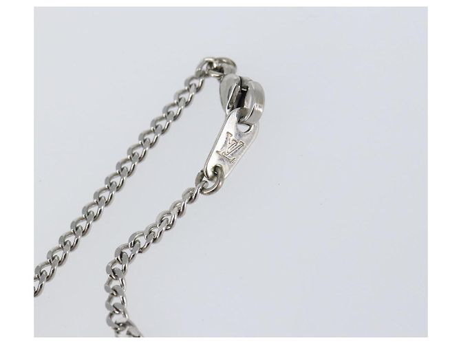 COLLANA Monogram Row in metallo Argento LOUIS VUITTON M02254 LV Auth 143366 - vista 9