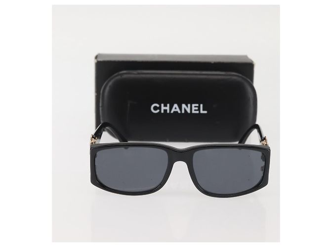 Occhiali da sole CHANEL COCO Marca Plastica Nera CC Auth 143784 Nero - vista 11