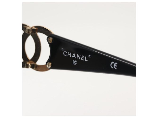 Occhiali da sole CHANEL COCO Marca Plastica Nera CC Auth 143784 Nero - vista 9
