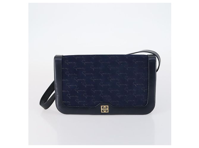 Autre Marque Borsa Stella MacCartney GIVENCHY BALLY in tela e suede 3Set Blu Beige Auth BA6093 Blu navy - vista 16