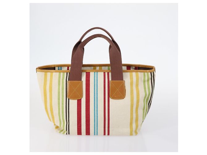 Autre Marque Borsa Stella MacCartney GIVENCHY BALLY in tela e suede 3Set Blu Beige Auth BA6093 Blu navy - vista 9