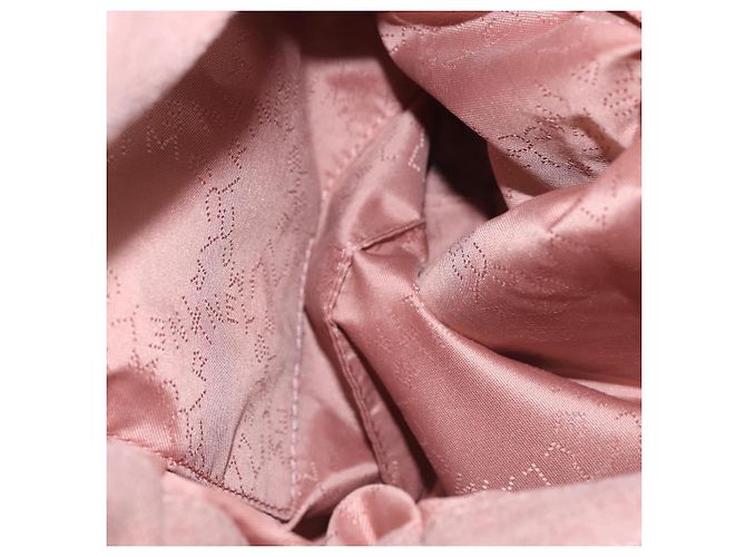 Autre Marque Borsa a spalla Stella McCartney Chain Fabera in suede rosa argento autentica BA5956 - vista 11
