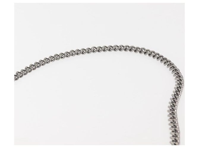 Autre Marque Borsa a spalla Stella McCartney Chain Fabera in suede rosa argento autentica BA5956 - vista 15