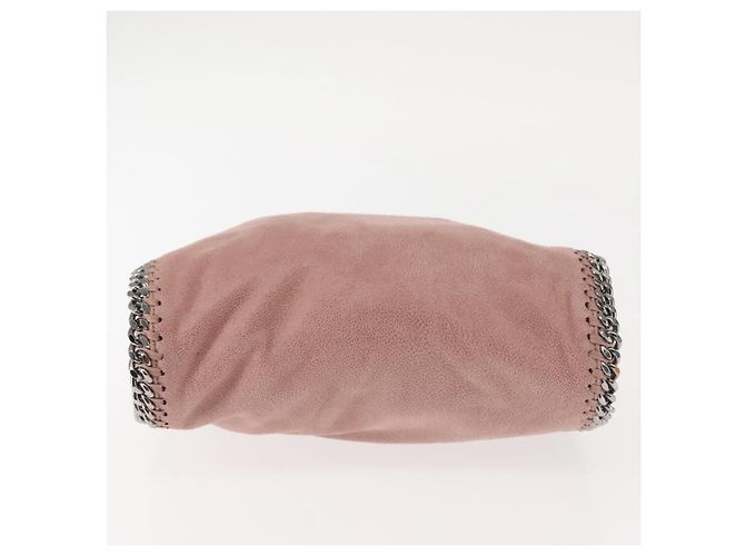 Autre Marque Borsa a spalla Stella McCartney Chain Fabera in suede rosa argento autentica BA5956 - vista 5