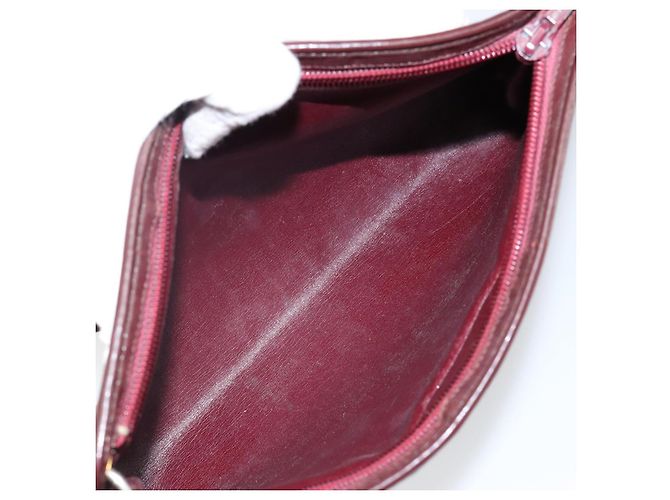 Borsa a Spalla in Tela Trotter Christian Dior Rossa Oro Auth 143135 - vista 12