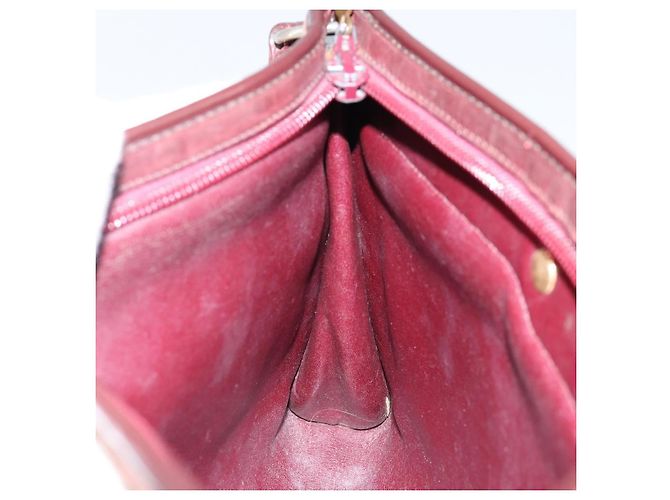 Borsa a Spalla in Tela Trotter Christian Dior Rossa Oro Auth 143135 - vista 18