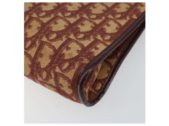 Borsa a Spalla in Tela Trotter Christian Dior Rossa Oro Auth 143135 - vista 9