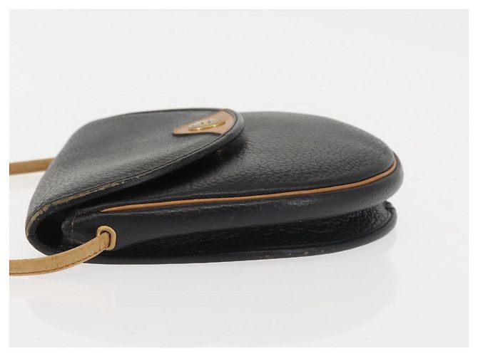 Borsa a Spalla Christian Dior in Pelle Nera e Oro Auth BA6321 Nero D'oro - vista 4