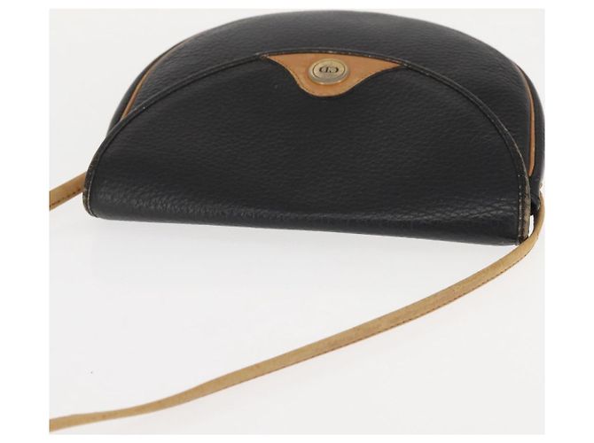 Borsa a Spalla Christian Dior in Pelle Nera e Oro Auth BA6321 Nero D'oro - vista 6
