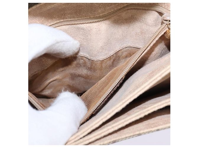Bolso Sherry Line GG Supreme Web de GUCCI en PVC beige y dorado 001 113 6862 Auth 143301 - vista 11