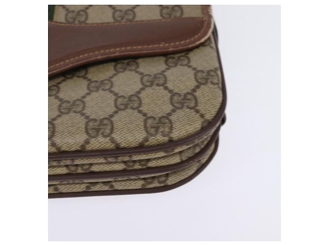 Bolso Sherry Line GG Supreme Web de GUCCI en PVC beige y dorado 001 113 6862 Auth 143301 - vista 14