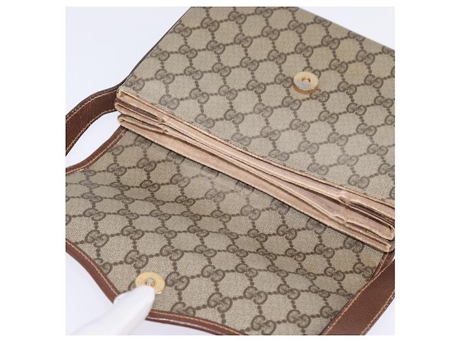 Bolso Sherry Line GG Supreme Web de GUCCI en PVC beige y dorado 001 113 6862 Auth 143301 - vista 17