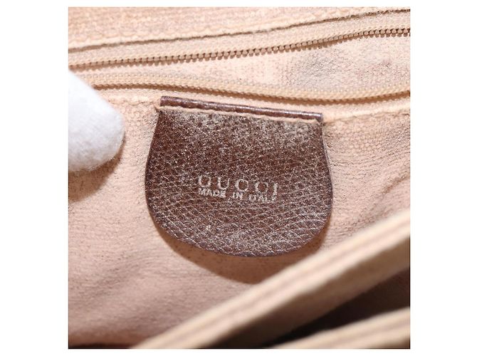 Bolso Sherry Line GG Supreme Web de GUCCI en PVC beige y dorado 001 113 6862 Auth 143301 - vista 18