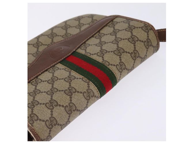 Bolso Sherry Line GG Supreme Web de GUCCI en PVC beige y dorado 001 113 6862 Auth 143301 - vista 6