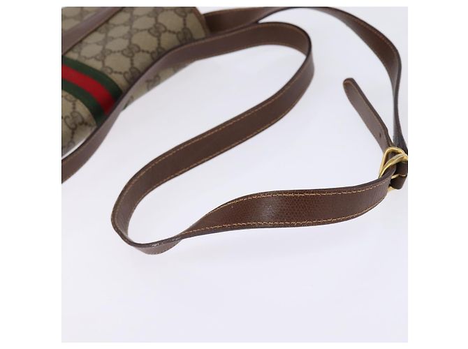 Bolso Sherry Line GG Supreme Web de GUCCI en PVC beige y dorado 001 113 6862 Auth 143301 - vista 7