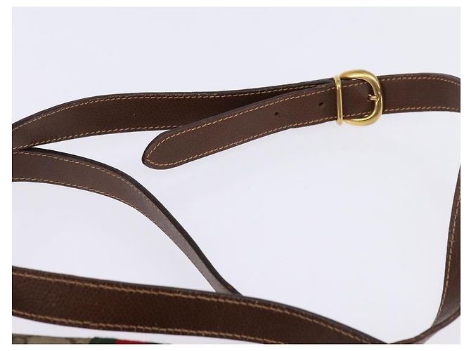 Bolso Sherry Line GG Supreme Web de GUCCI en PVC beige y dorado 001 113 6862 Auth 143301 - vista 8