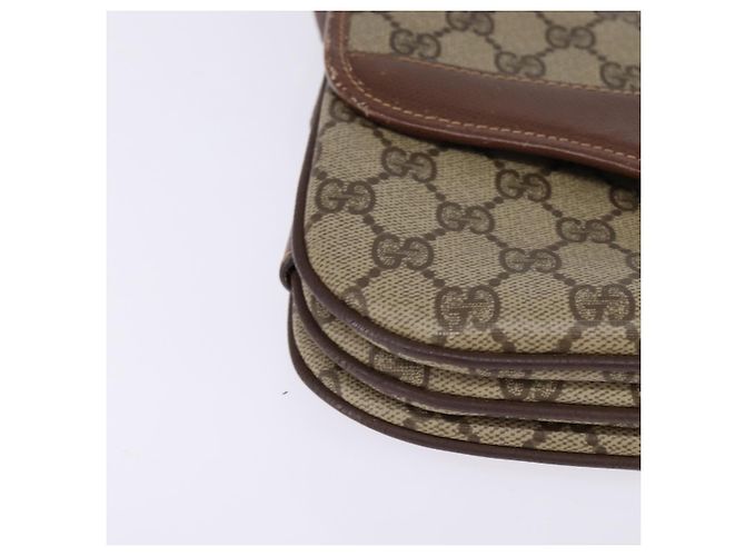Bolso Sherry Line GG Supreme Web de GUCCI en PVC beige y dorado 001 113 6862 Auth 143301 - vista 9