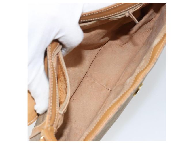 Gucci Borsa a spalla Micro GG Supreme in PVC Beige Oro Auth BA6123 D'oro - vista 11