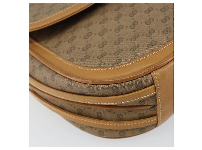 Gucci Borsa a spalla Micro GG Supreme in PVC Beige Oro Auth BA6123 D'oro - vista 14