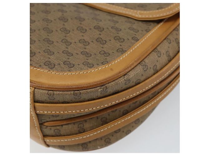 Gucci Borsa a spalla Micro GG Supreme in PVC Beige Oro Auth BA6123 D'oro - vista 15