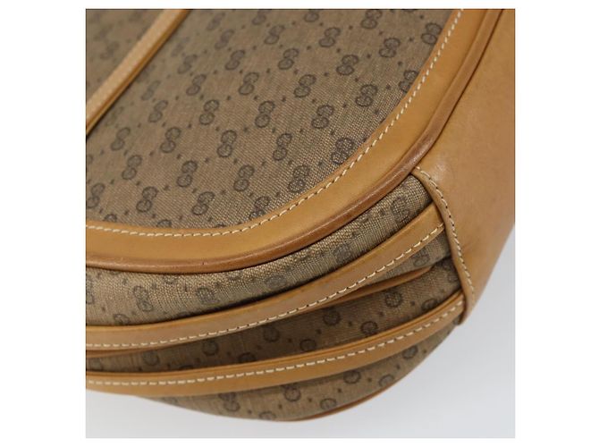 Gucci Borsa a spalla Micro GG Supreme in PVC Beige Oro Auth BA6123 D'oro - vista 16