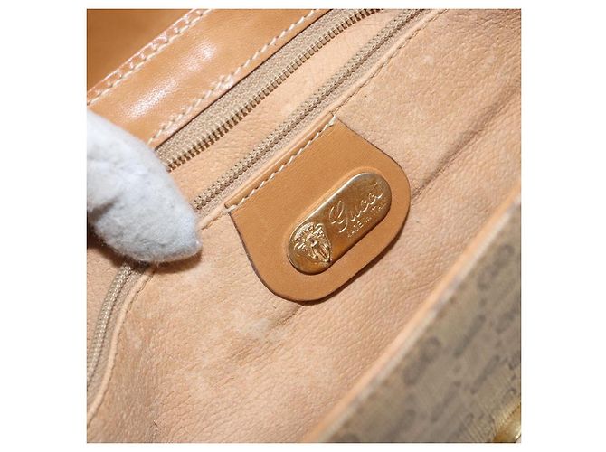 Gucci Borsa a spalla Micro GG Supreme in PVC Beige Oro Auth BA6123 D'oro - vista 18