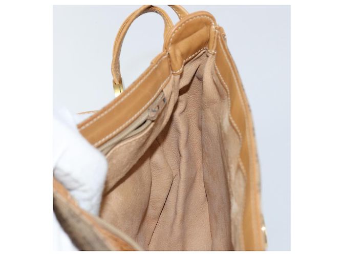 Gucci Borsa a spalla Micro GG Supreme in PVC Beige Oro Auth BA6123 D'oro - vista 19