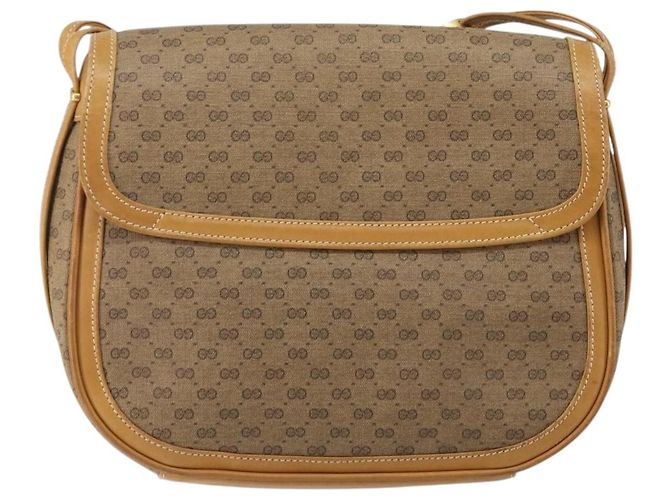 Gucci Borsa a spalla Micro GG Supreme in PVC Beige Oro Auth BA6123 D'oro - vista 2