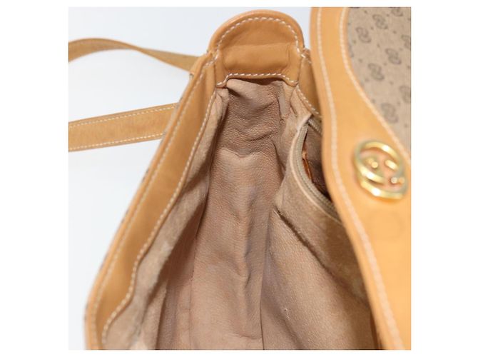 Gucci Borsa a spalla Micro GG Supreme in PVC Beige Oro Auth BA6123 D'oro - vista 20