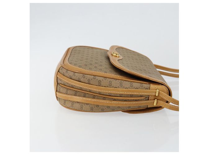 Gucci Borsa a spalla Micro GG Supreme in PVC Beige Oro Auth BA6123 D'oro - vista 3