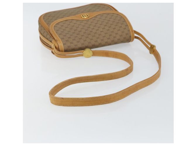Gucci Borsa a spalla Micro GG Supreme in PVC Beige Oro Auth BA6123 D'oro - vista 7